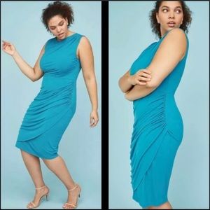 Teal Lane Bryant fitted dress